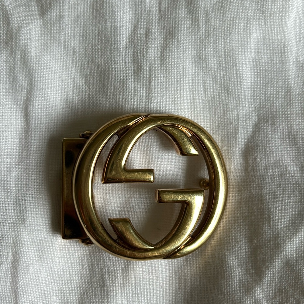 Gucci Belt Buckle and 2 non Gucci leather belts